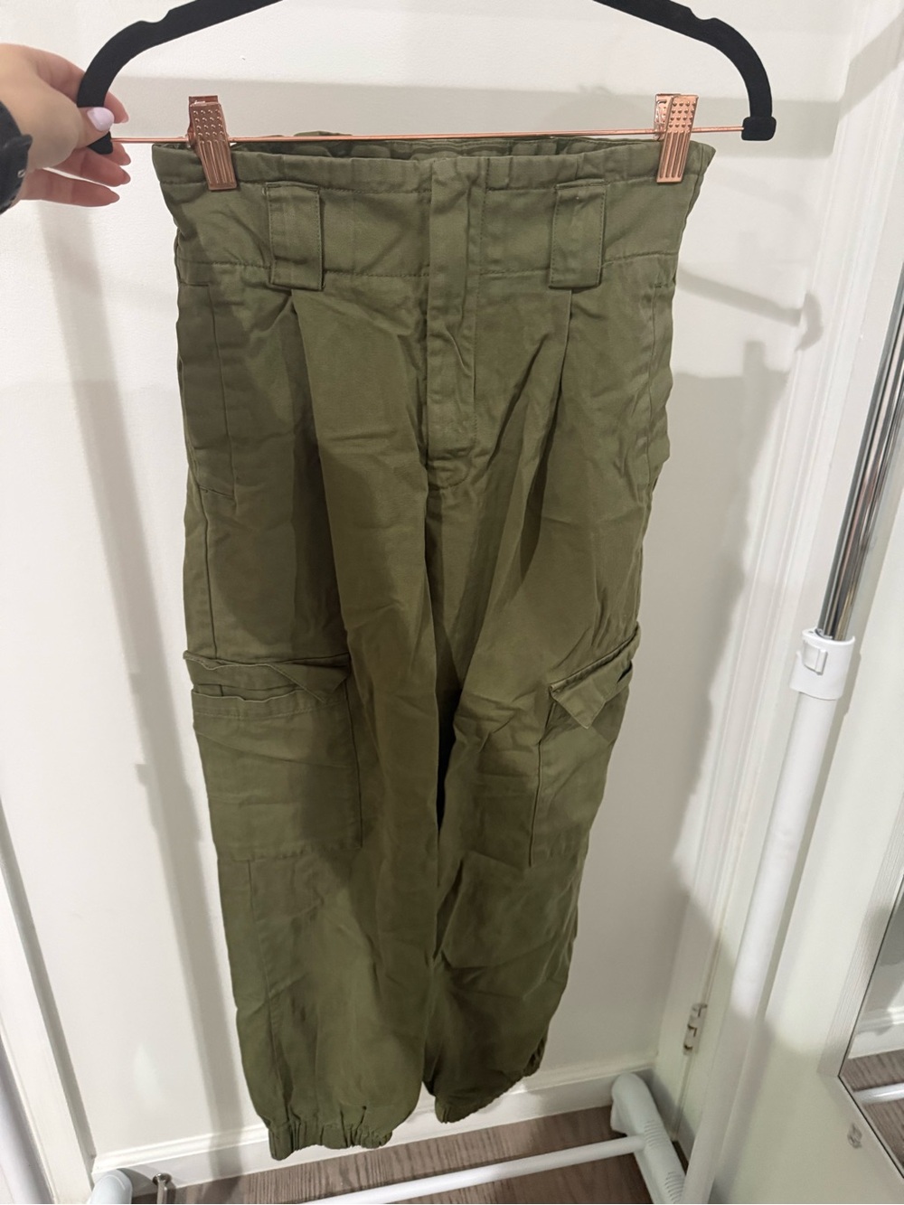 Olive Green Cargo Pants for woman - Relaxed Utility Style